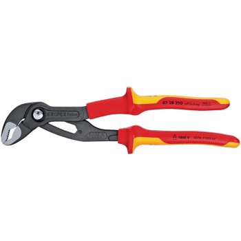 Knipex Cobra® 87 28 250UKSBE VDE Fully Insulated Waterpump Pliers, 250mm Knipex Cobra® 87 28 250UKSBE VDE Fully Insulated Waterpump Pliers, 250mm
