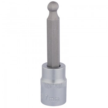 Ball End Hexagonal Socket Bits, 3/8” Sq. Dr., 7mm Ball End Hexagonal Socket Bits, 3/8” Sq. Dr., 7mm