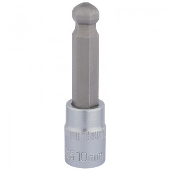 Ball End Hexagonal Socket Bits, 3/8” Sq. Dr., 10mm Ball End Hexagonal Socket Bits, 3/8” Sq. Dr., 10mm