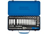 Metric Socket Set, 3/8&rdquo; Sq. Dr. (37 Piece)