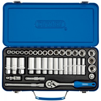 Metric Socket Set, 3/8” Sq. Dr. (37 Piece) Metric Socket Set, 3/8” Sq. Dr. (37 Piece)