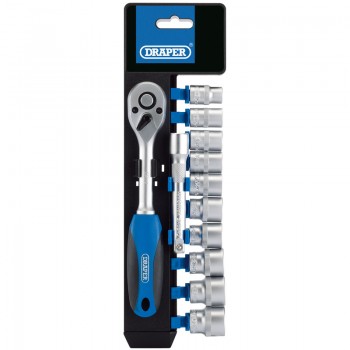 Metric Socket and Ratchet Set, 3/8&rdquo; Sq. Dr. (12 Piece)