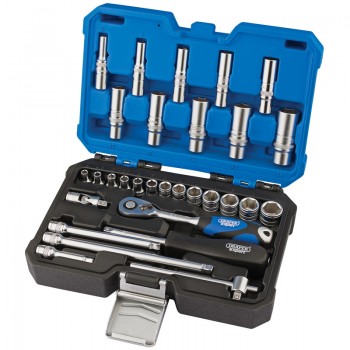 Metric Socket Set, 1/4” Sq. Dr. (30 Piece) Metric Socket Set, 1/4” Sq. Dr. (30 Piece)