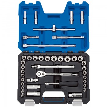 Draper Expert Combined MM/AF Socket Set, 3/8” Sq. Dr., Blue (41 Piece) Draper Expert Combined MM/AF Socket Set, 3/8” Sq. Dr., Blue (41 Piece)