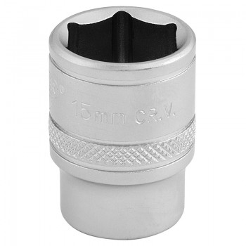 6 Point Metric Socket, 3/8” Sq. Dr., 15mm 6 Point Metric Socket, 3/8” Sq. Dr., 15mm