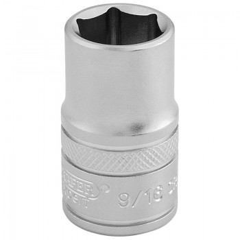 6 Point Imperial Socket, 1/2” Sq. Dr., 9/16” 6 Point Imperial Socket, 1/2” Sq. Dr., 9/16”