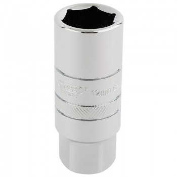 12mm Thread 6 Point Spark Plug Socket, 3/8” Sq. Dr., 18mm 12mm Thread 6 Point Spark Plug Socket, 3/8” Sq. Dr., 18mm