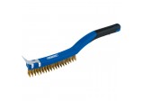 Brass Wire Scratch Brush with Scraper, 350mm