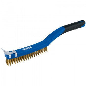 Brass Wire Scratch Brush with Scraper, 350mm Brass Wire Scratch Brush with Scraper, 350mm