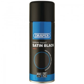 Satin Spray Paint, 400ml, Black Satin Spray Paint, 400ml, Black