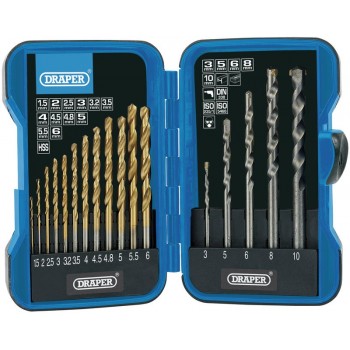 Metric Combined HSS and Masonry Drill Bit Set (17 Piece) Metric Combined HSS and Masonry Drill Bit Set (17 Piece)