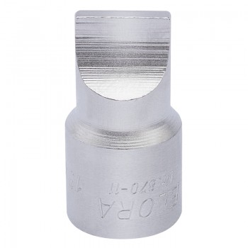Elora Plain Slot Screwdriver Socket, 3/8” Sq. Dr., 3mm Elora Plain Slot Screwdriver Socket, 3/8” Sq. Dr., 3mm