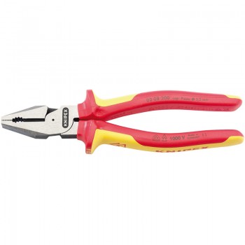 Knipex 02 08 200UKSBE VDE Fully Insulated High Leverage Combination Pliers, 200mm Knipex 02 08 200UKSBE VDE Fully Insulated High Leverage Combination Pliers, 200mm