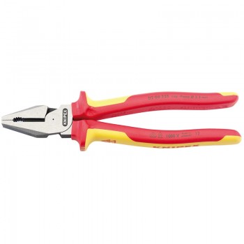 Knipex 02 08 225UKSBE VDE Fully Insulated High Leverage Combination Pliers, 225mm Knipex 02 08 225UKSBE VDE Fully Insulated High Leverage Combination Pliers, 225mm