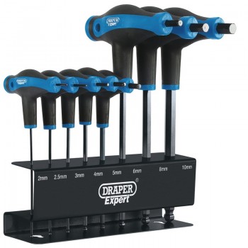 Draper Expert Soft Grip Metric Hex & Ball End T-Handle Key Set (8 Piece) Draper Expert Soft Grip Metric Hex & Ball End T-Handle Key Set (8 Piece)