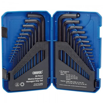 Metric/Imperial Combined Long Pattern Hexagon Key Set (30 Piece) Metric/Imperial Combined Long Pattern Hexagon Key Set (30 Piece)