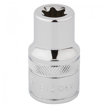 Draper TX-STAR® Socket, 1/2” Sq. Dr., E12 Draper TX-STAR® Socket, 1/2” Sq. Dr., E12