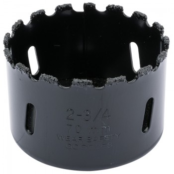 Tungsten Carbide Grit Hole Saw, 70mm Tungsten Carbide Grit Hole Saw, 70mm