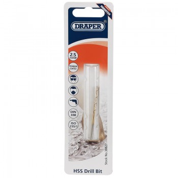HSS Titanium Drill Bit, 2.5mm HSS Titanium Drill Bit, 2.5mm
