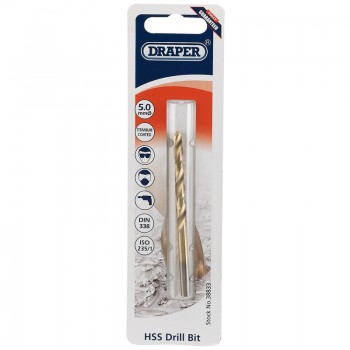 HSS Titanium Drill Bit, 5.0mm HSS Titanium Drill Bit, 5.0mm