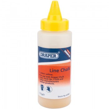 Plastic Bottle of Yellow Chalk for Chalk Line, 115g Plastic Bottle of Yellow Chalk for Chalk Line, 115g