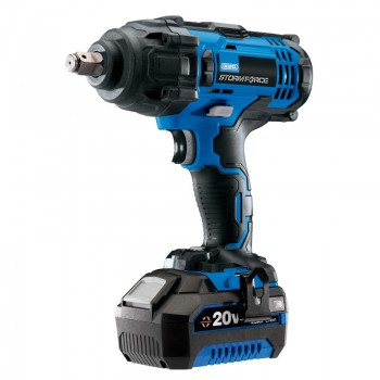 Draper Storm Force® 20V Mid-Torque Impact Wrench, 1/2” Sq. Dr., 400Nm, 1 x 4.0Ah Battery, 1 x Charger Draper Storm Force® 20V Mid-Torque Impact Wrench, 1/2” Sq. Dr., 400Nm, 1 x 4.0Ah Battery, 1 x Charger