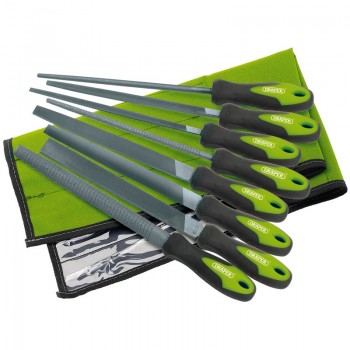 Soft Grip Engineers File and Rasp Set, 200mm, Green (8 Piece) Soft Grip Engineers File and Rasp Set, 200mm, Green (8 Piece)