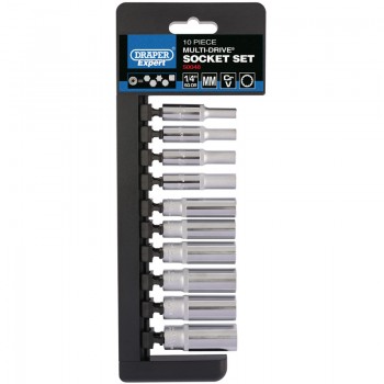 Multi-Drive® Metric Deep Socket Set, 1/4” Sq. Dr. (10 Piece) Multi-Drive® Metric Deep Socket Set, 1/4” Sq. Dr. (10 Piece)