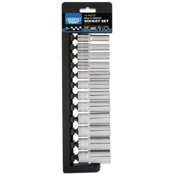 Multi-Drive® Deep Socket Set, 3/8” Sq. Dr. (12 Piece) Multi-Drive® Deep Socket Set, 3/8” Sq. Dr. (12 Piece)