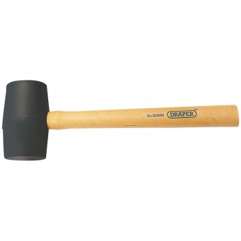 Rubber Mallet With Hardwood Shaft, 410g/14.5oz Rubber Mallet With Hardwood Shaft, 410g/14.5oz