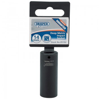 Expert HI-TORQ® 6 Point Deep Impact Socket, 1/4” Sq. Dr., 14mm Expert HI-TORQ® 6 Point Deep Impact Socket, 1/4” Sq. Dr., 14mm