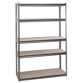 Heavy-Duty Steel Shelving Unit, 5 Shelves, L1220 x W610 x H1830mm Heavy-Duty Steel Shelving Unit, 5 Shelves, L1220 x W610 x H1830mm