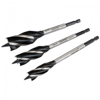 4 Fluted Auger Bit Set, 165mm (3 Piece) 4 Fluted Auger Bit Set, 165mm (3 Piece)