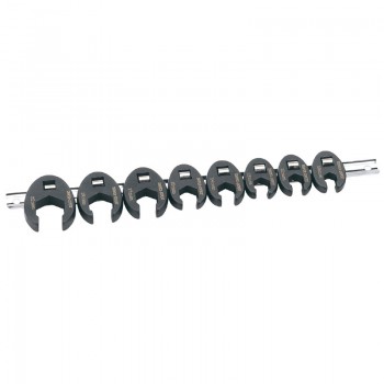 Metric Crow Foot Spanner Set on a Metal Rail, 3/8” Sq. Dr. (8 Piece) Metric Crow Foot Spanner Set on a Metal Rail, 3/8” Sq. Dr. (8 Piece)