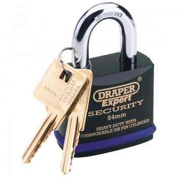 Heavy Duty Padlock and 2 Keys with Super Tough Molybdenum Steel Shackle, 54mm Heavy Duty Padlock and 2 Keys with Super Tough Molybdenum Steel Shackle, 54mm