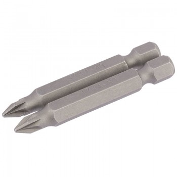 PZ Type Insert Bit, 1/4” Hex, 50mm Long, No.1 (Pack of 2) PZ Type Insert Bit, 1/4” Hex, 50mm Long, No.1 (Pack of 2)