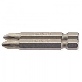 Cross Slot Insert Bit, 1/4” Hex, 50mm Long, No.2 (Pack of 2) Cross Slot Insert Bit, 1/4” Hex, 50mm Long, No.2 (Pack of 2)