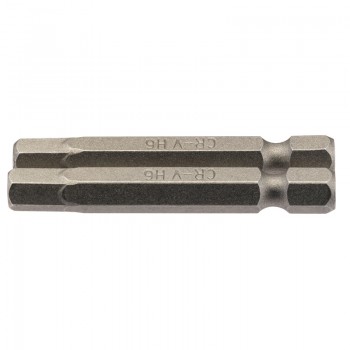 Hexagonal Insert Bit, 6mm, 1/4” Hex, 50mm Long (Pack of 2) Hexagonal Insert Bit, 6mm, 1/4” Hex, 50mm Long (Pack of 2)
