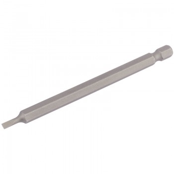 Plain Slot Insert Bit, 3mm, 1/4” Hex, 100mm Long (Pack of 1) Plain Slot Insert Bit, 3mm, 1/4” Hex, 100mm Long (Pack of 1)