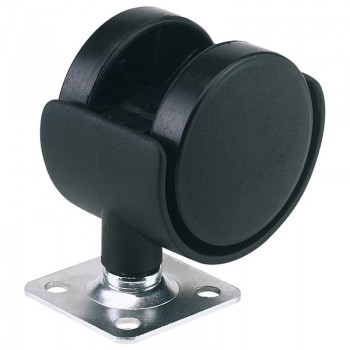 Twin Nylon Plate Castor, 40mm Diameter, S.W.L. 25kg Twin Nylon Plate Castor, 40mm Diameter, S.W.L. 25kg