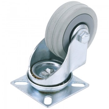 Swivel Plate Fixing Rubber Castor, 50mm Diameter, S.W.L. 50kg Swivel Plate Fixing Rubber Castor, 50mm Diameter, S.W.L. 50kg