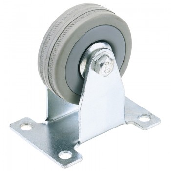 Fixed Plate Fixing Rubber Castor, 75mm Diameter, S.W.L. 70kg Fixed Plate Fixing Rubber Castor, 75mm Diameter, S.W.L. 70kg