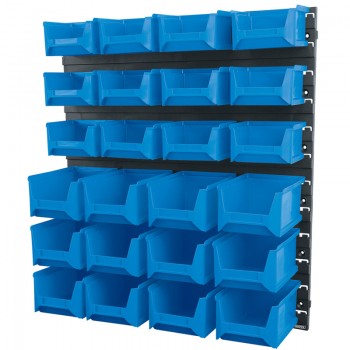 24 Bin Wall Storage Unit, Small/Medium Bins 24 Bin Wall Storage Unit, Small/Medium Bins