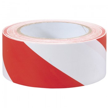 Hazard Tape Roll, 33m x 50mm, Red and White Hazard Tape Roll, 33m x 50mm, Red and White