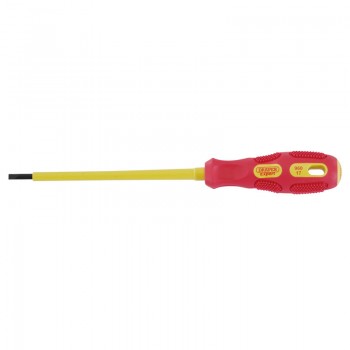 VDE Approved Fully Insulated Plain Slot Screwdriver, 3.0 x 100mm (Display Packed) VDE Approved Fully Insulated Plain Slot Screwdriver, 3.0 x 100mm (Display Packed)
