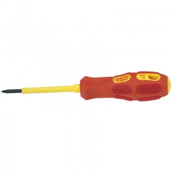 VDE Approved Fully Insulated PZ TYPE Screwdriver, No.0 x 60mm (Sold Loose) VDE Approved Fully Insulated PZ TYPE Screwdriver, No.0 x 60mm (Sold Loose)