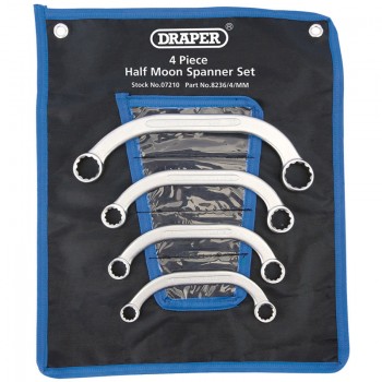 Half Moon Obstruction Ring Spanner Set (4 Piece) Half Moon Obstruction Ring Spanner Set (4 Piece)