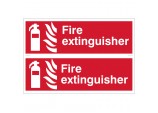 Fire Extinguisher’ Fire Equipment Sign (Pack of 2)