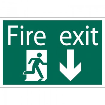 Fire Exit Arrow Down’ Safety Sign Fire Exit Arrow Down’ Safety Sign