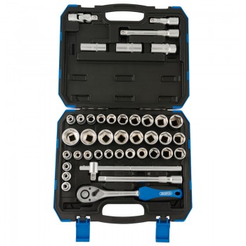Combined MM/AF Socket Set, 1/2” Sq. Dr. (41 Piece) Combined MM/AF Socket Set, 1/2” Sq. Dr. (41 Piece)